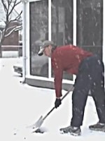 hip hinge snow shovel